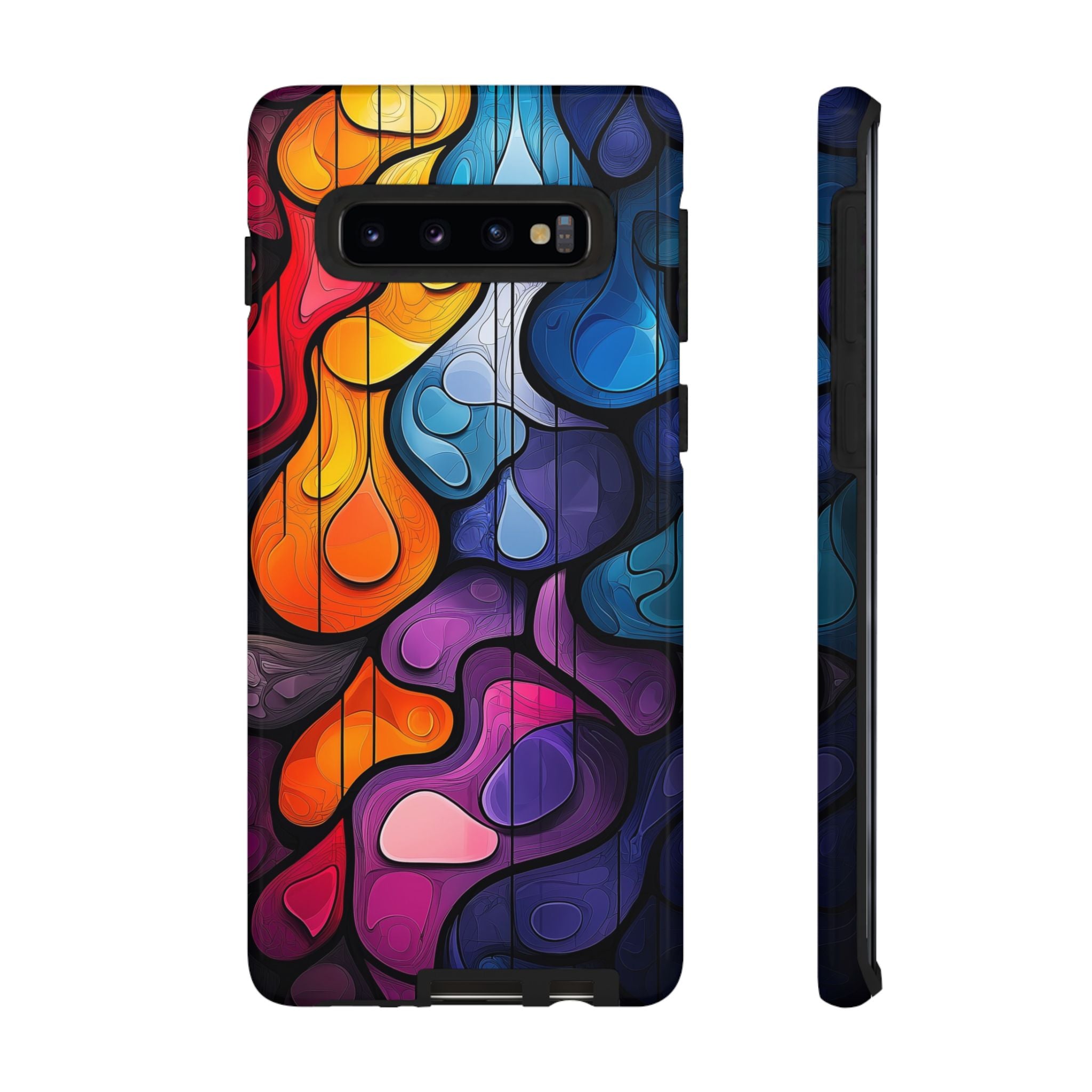 Abstract Colourful Drop Samsung Galaxy Case — Vibrant Stained-Glass