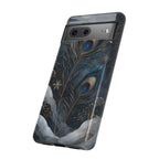 Peacock Feather Google Pixel Phone Case | Blue Gold Phone Case