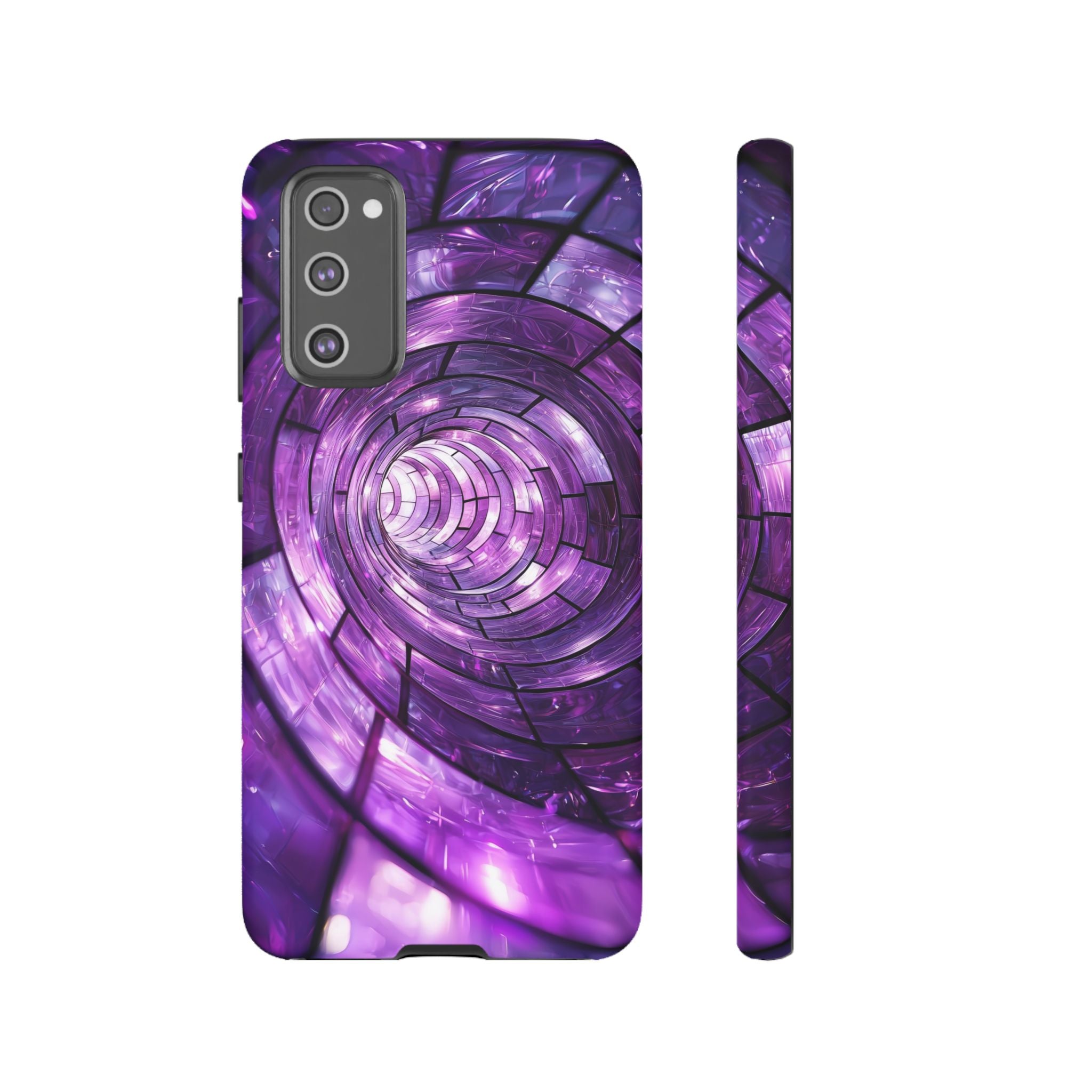Purple Vortex Tough Samsung Galaxy Case — Abstract Spiral Protective Cover