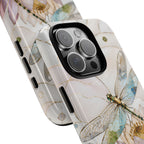 Dragonfly Lotus iPhone Case | Stained Glass Floral Phone Case