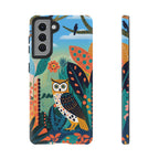 Botanical Forest Colourful Owl Samsung Galaxy Phone Case