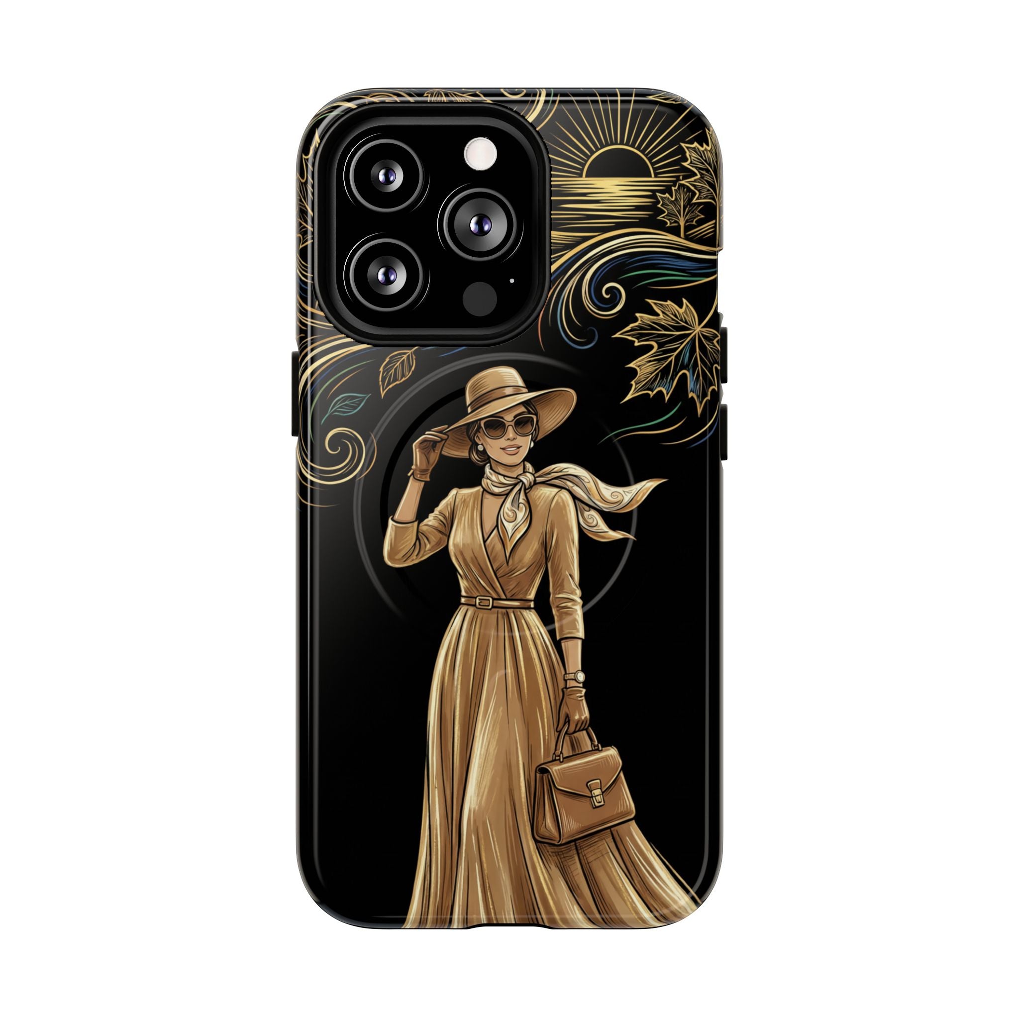 Vintage Autumn Lady MagSafe iPhone Case