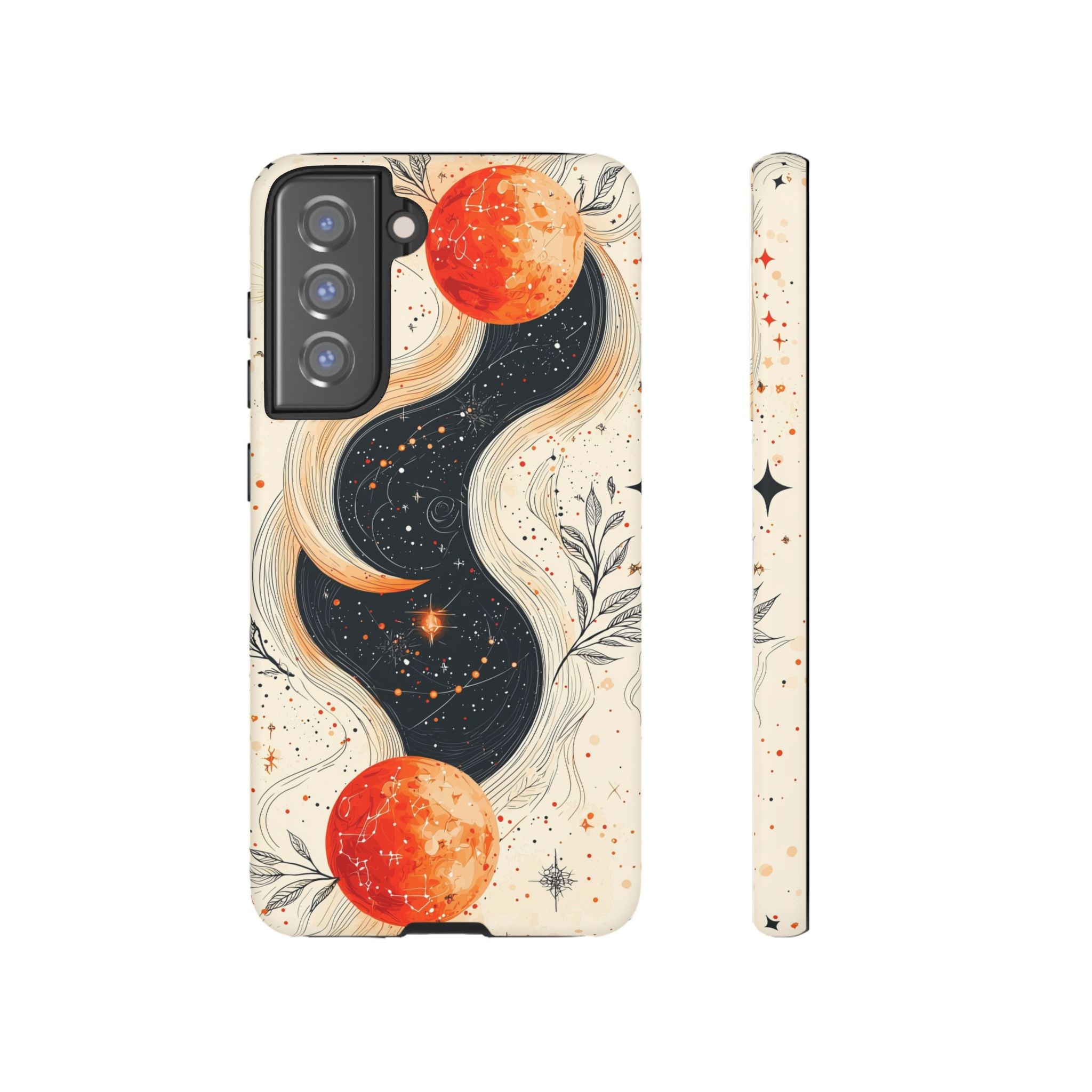 Astrology Galaxy Samsung Galaxy Case | Red Moon Celestial Waves