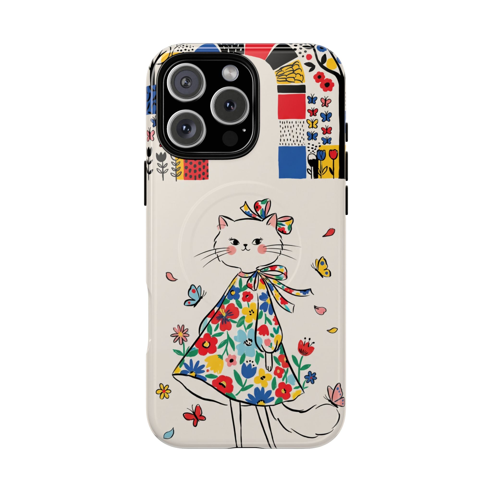 Floral Kitty MagSafe iPhone Case | Cute Cat