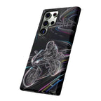 Neon Night Rider Samsung Galaxy Phone Case | Motorcycle Racing Protective Cover