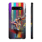 Colour Splash Tennis Samsung Galaxy Phone Case | Vibrant Female Player Art