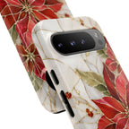Poinsettia Google Pixel Phone Case | Christmas Floral Cover