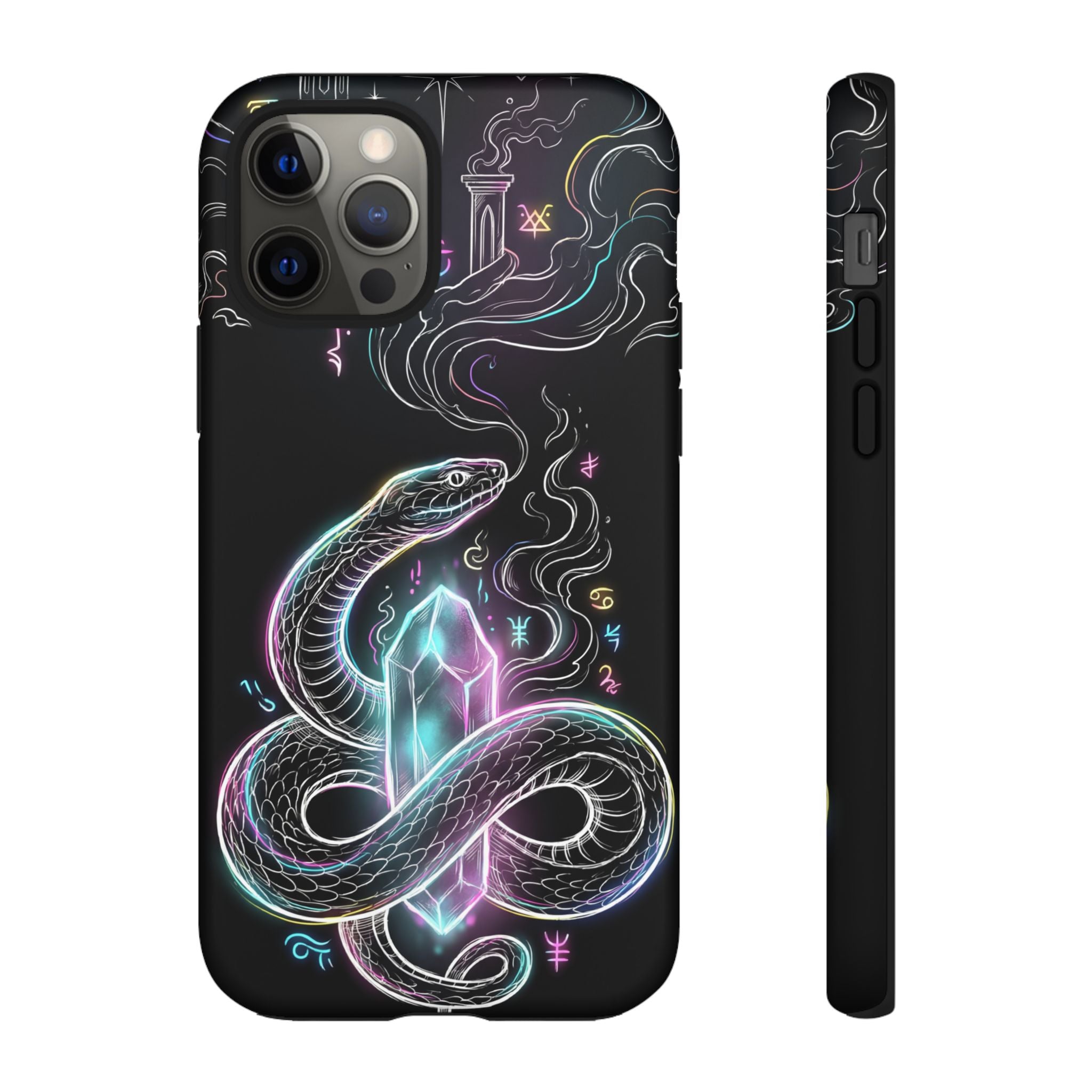Neon Occult  Mystic Snake Crystal iPhone Case