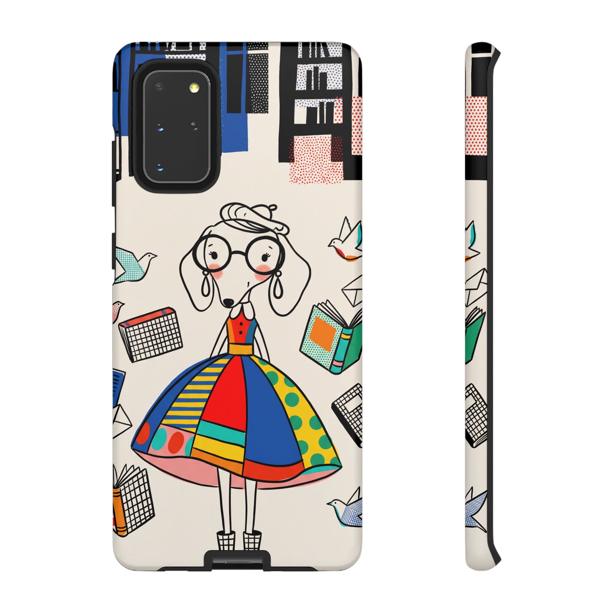 Cute Dachshund Dog Illustration Samsung Galaxy Phone Case