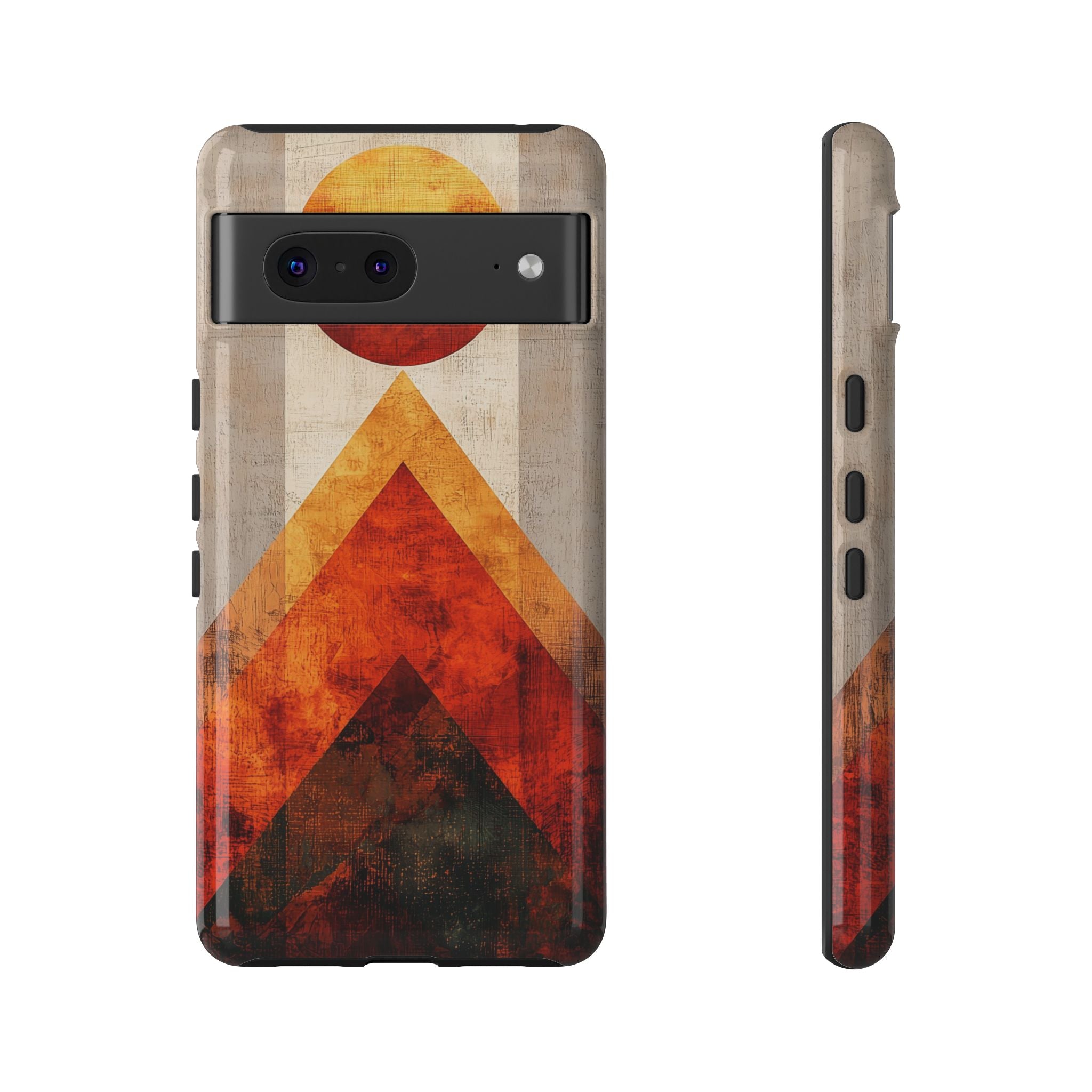 Retro Geometric Sunset Google Pixel Case