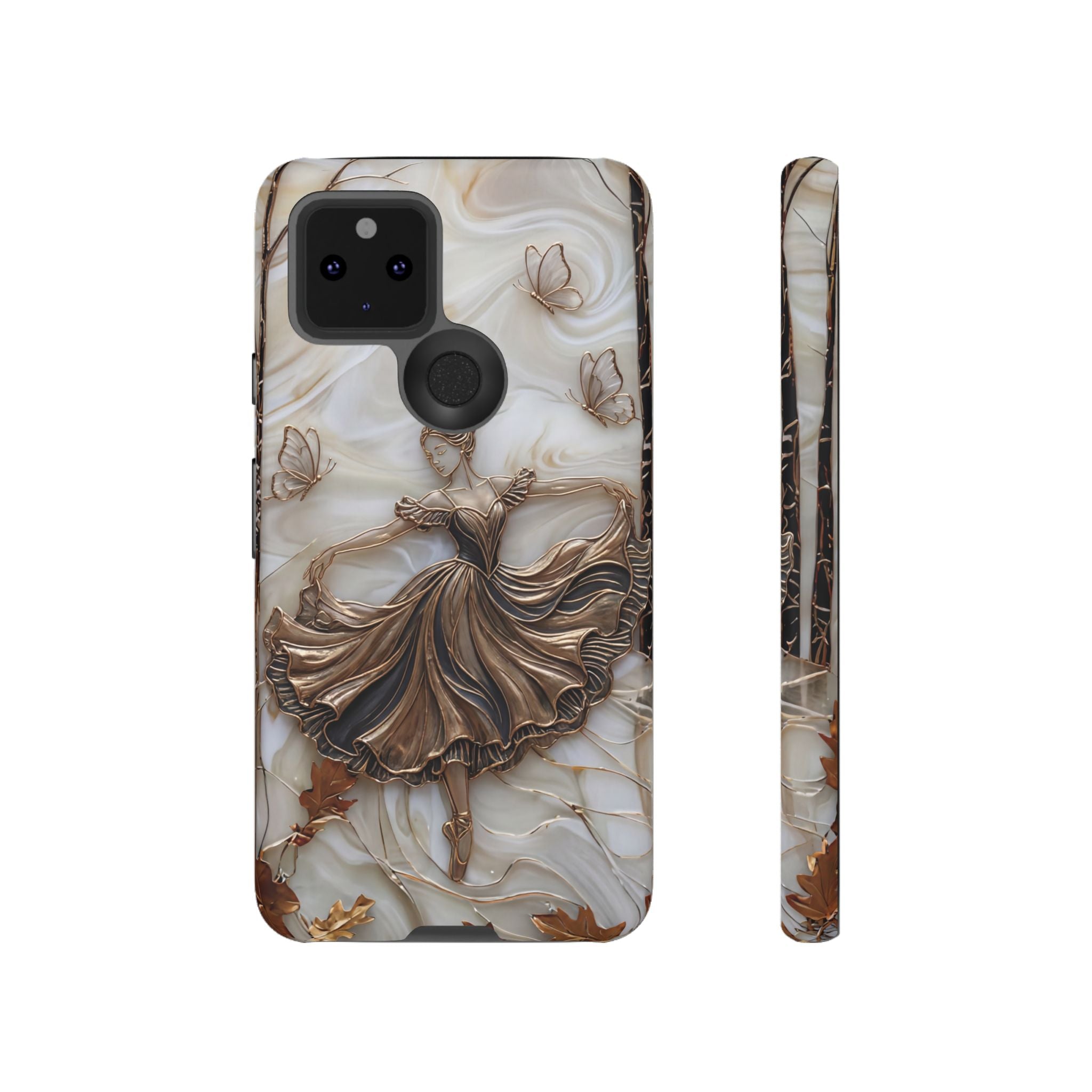 Elegant Bronze Ballerina Dance Design Google Pixel Case