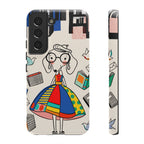 Cute Dachshund Dog Illustration Samsung Galaxy Phone Case