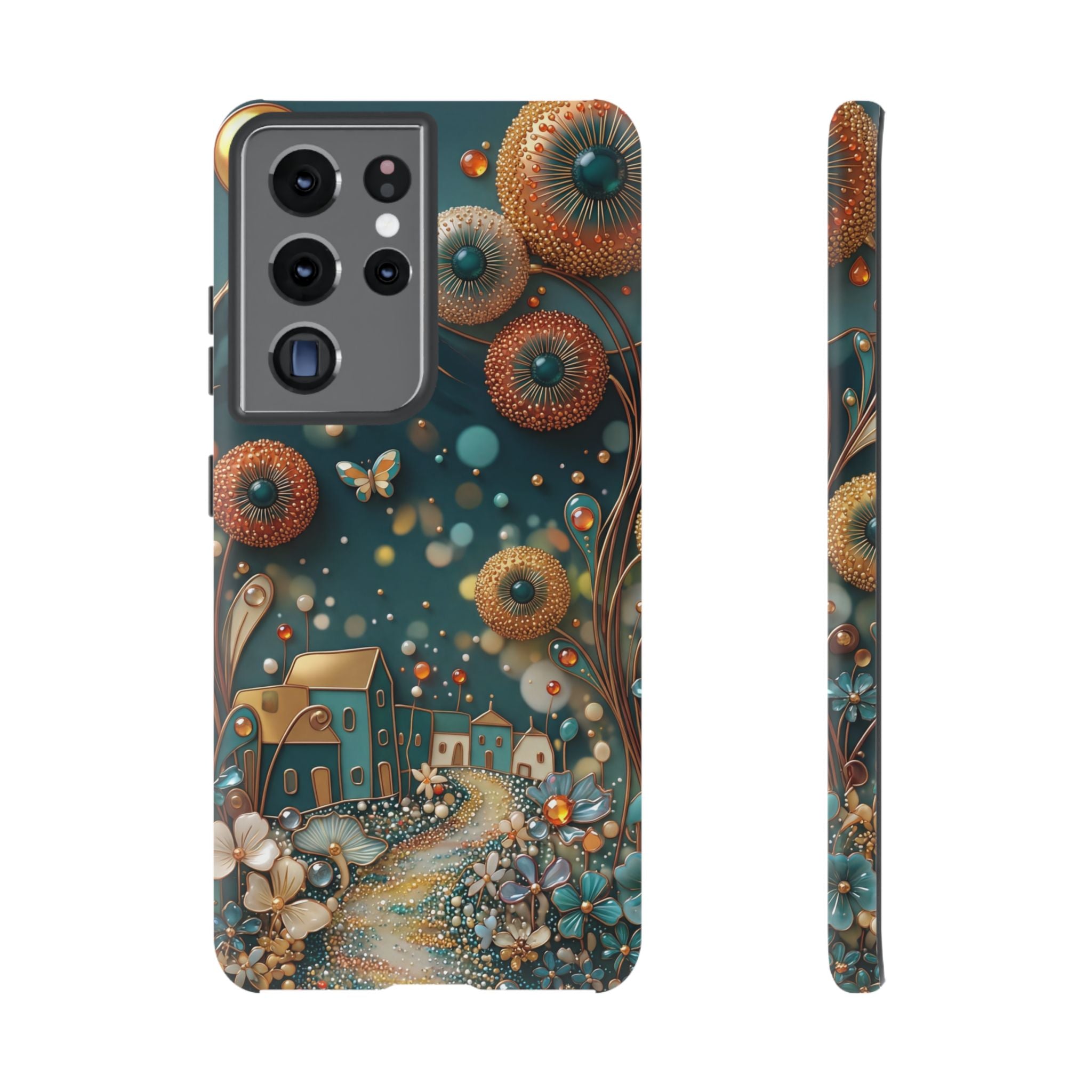 Whimsical Night Village Samsung Galaxy Case