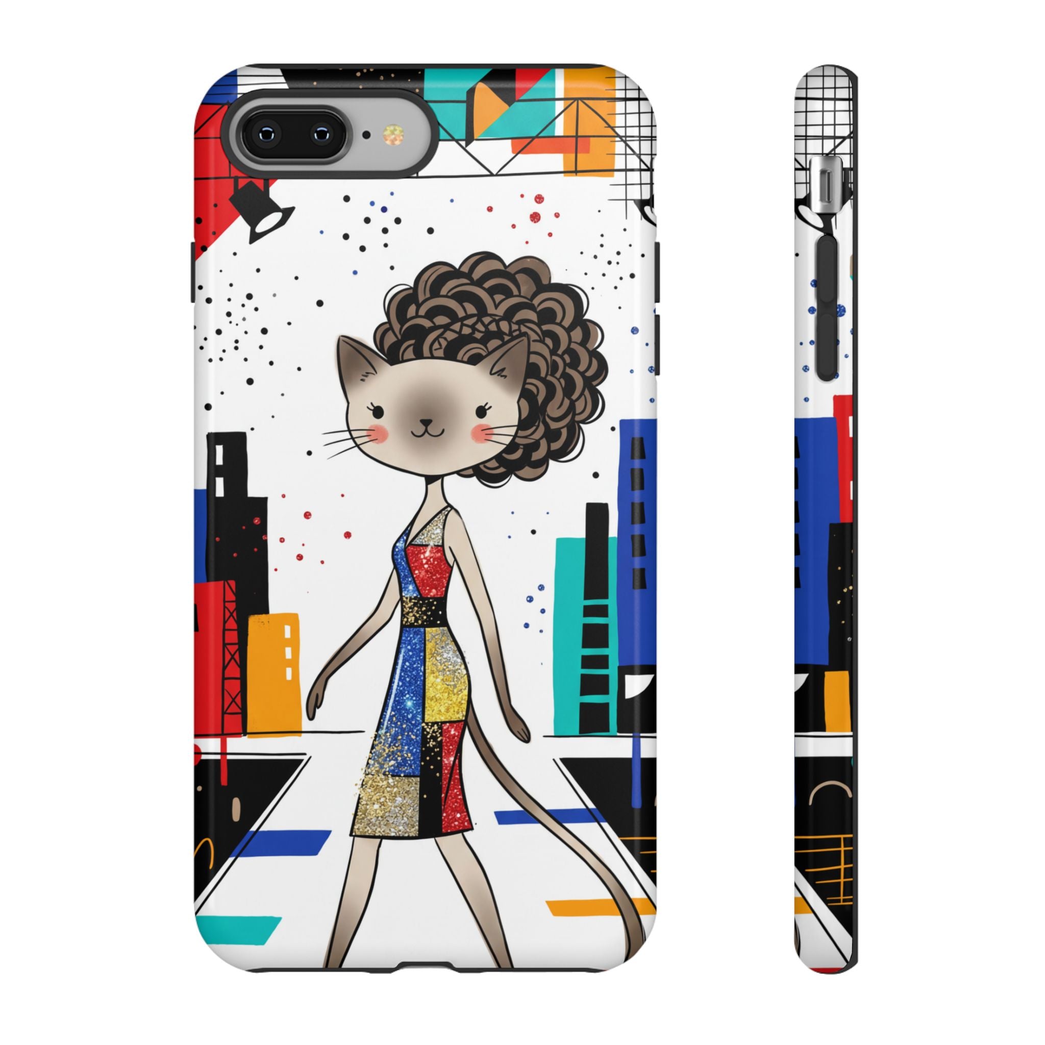 Catwalk City iPhone Case | Cute Fashion Cat