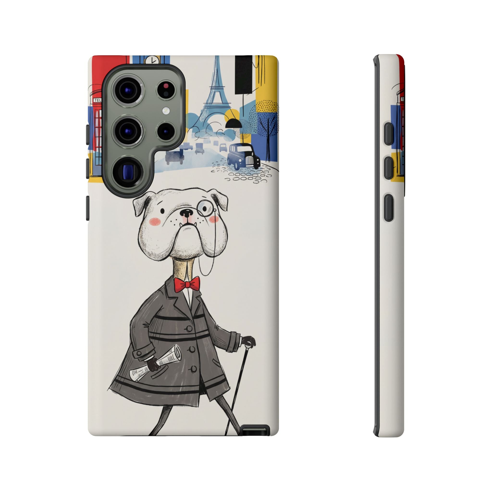 Vintage Dapper Gentleman Bulldog Samsung Galaxy Phone Case