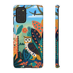 Botanical Forest Colourful Owl Samsung Galaxy Phone Case