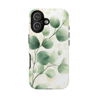 Botanical Eucalyptus Tough iPhone Case | Green Watercolour Leaf