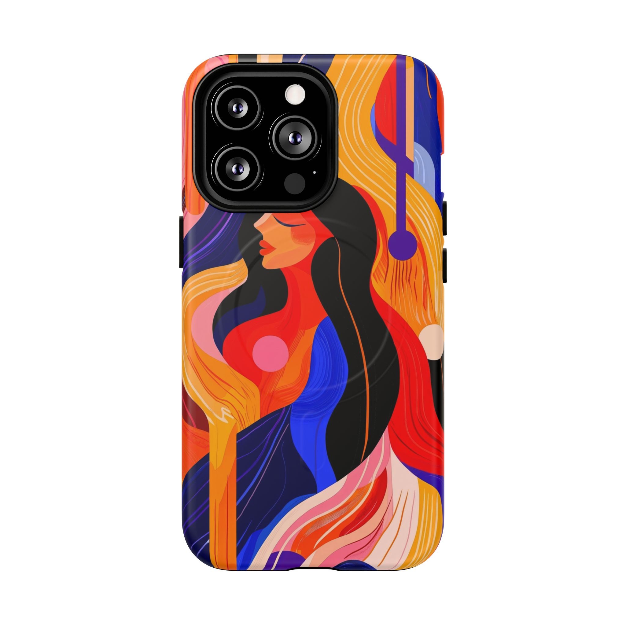 Abstract Colourful Woman MagSafe iPhone Tough Case | Vibrant Artistic