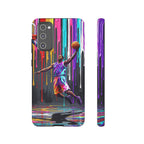 Color Splash Basketball Samsung Galaxy Phone Case | Vibrant Drip Dunk Design