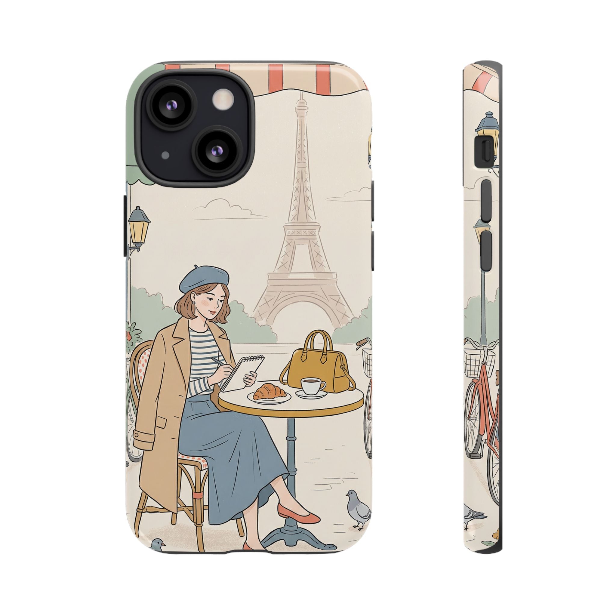 Paris Cafe iPhone Case | Cute Vintage Eiffel Tower Travel