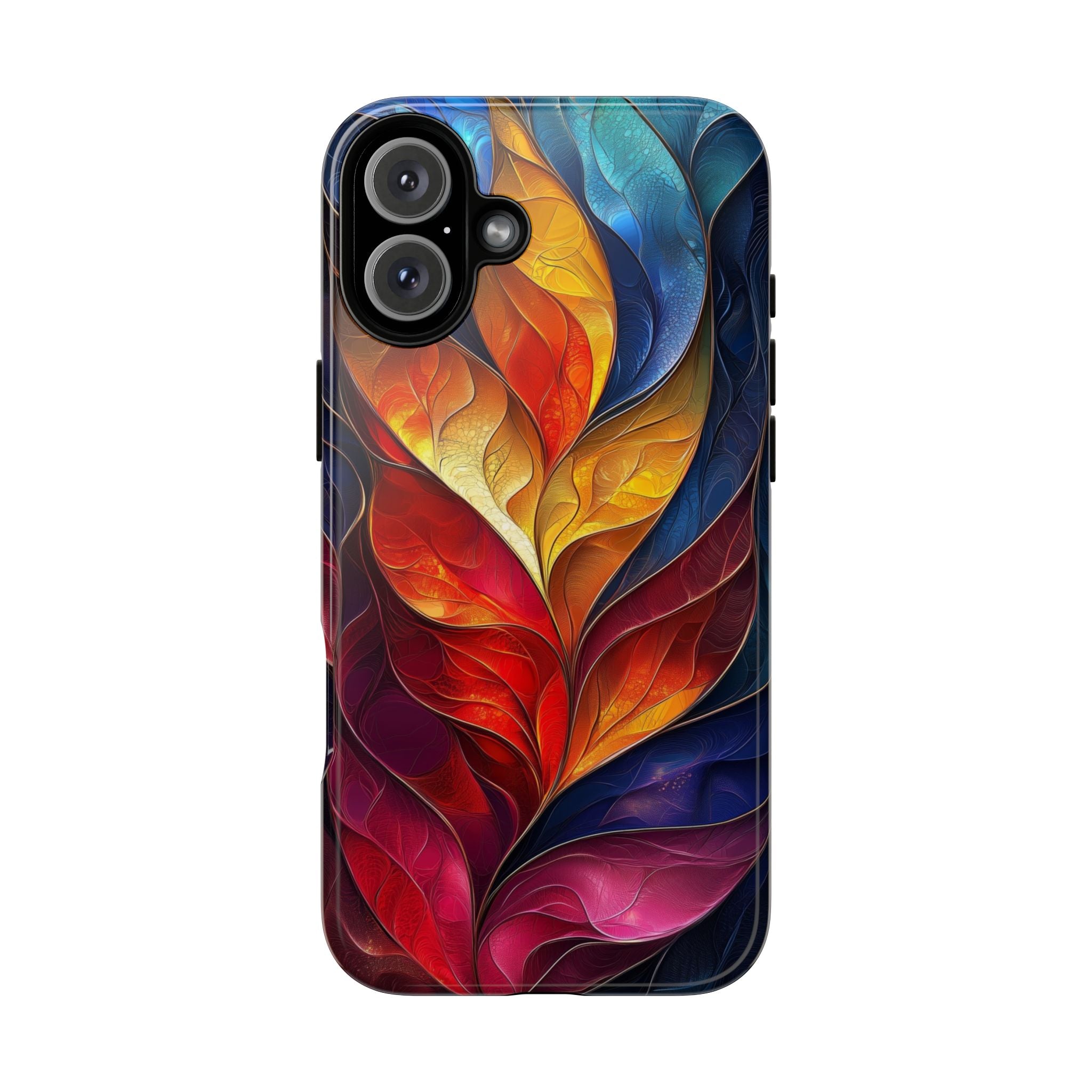 Abstract Colourful Leaf iPhone Case