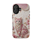 Cover MagSafe iPhone Gatto Floreale Vintage | Cover iPhone Luna Rosa e Rose