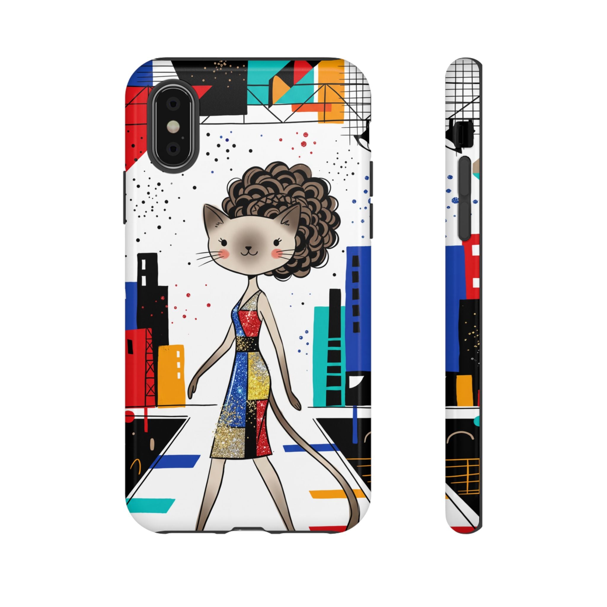 Catwalk City iPhone Case | Cute Fashion Cat