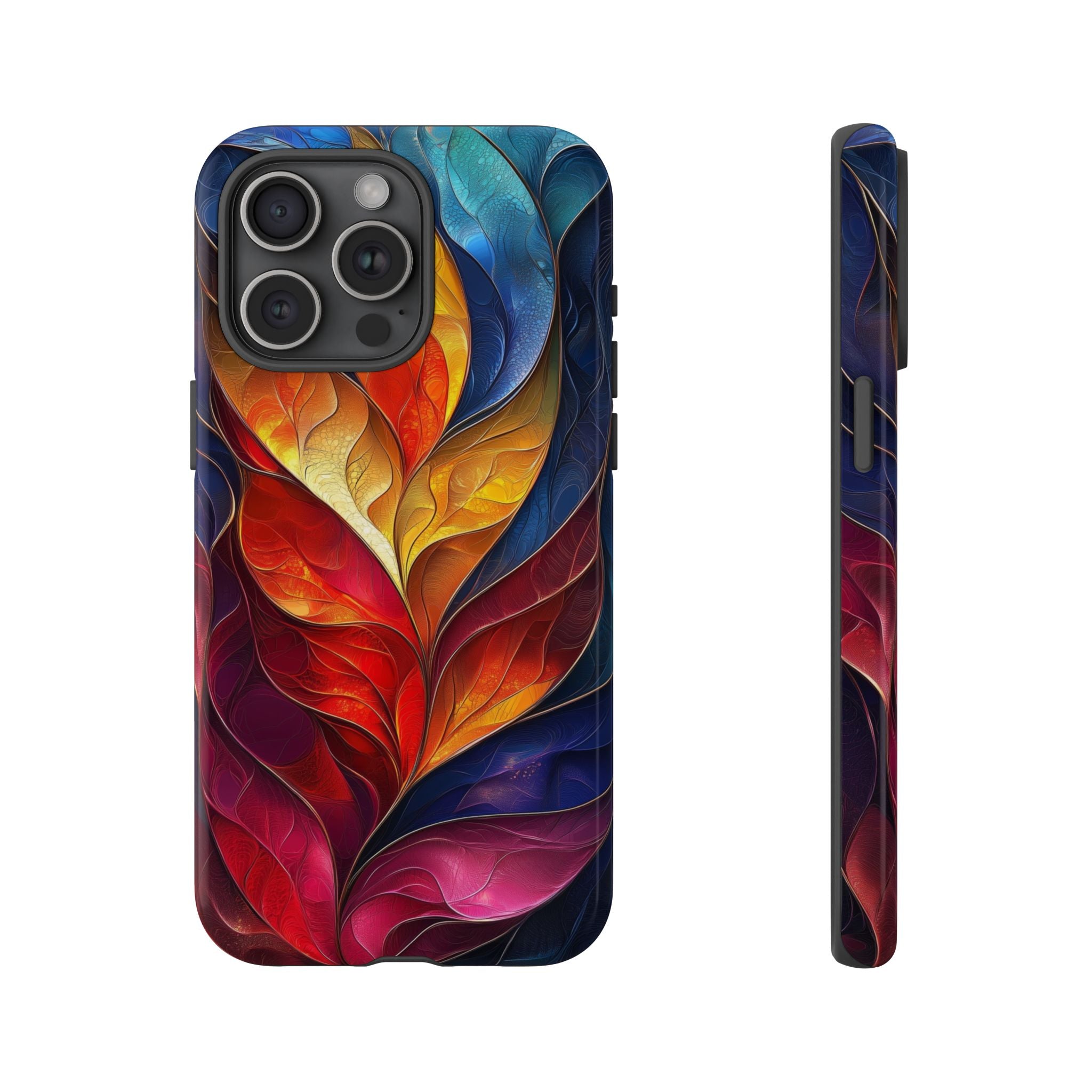 Abstract Colourful Leaf iPhone Case
