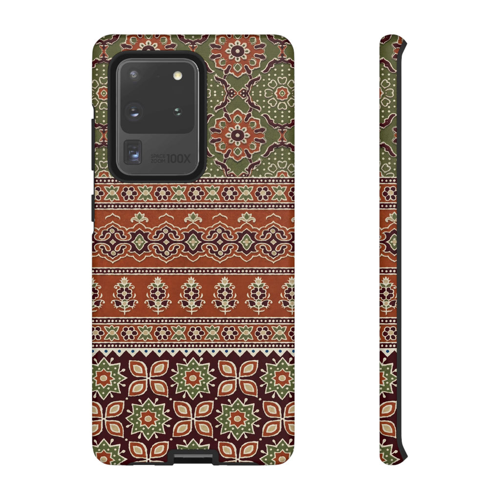 Batik Floral Protective Samsung Galaxy Case