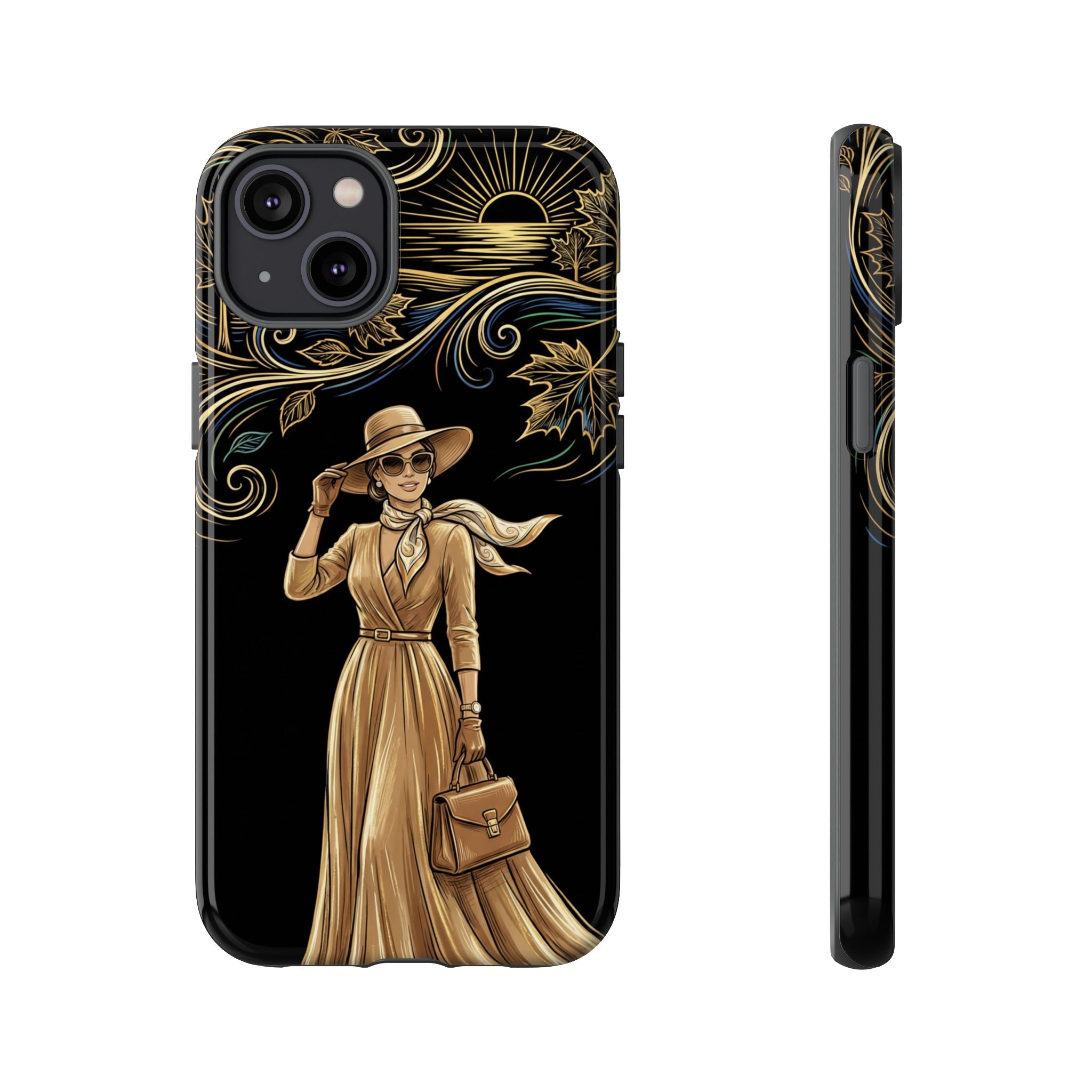 Vintage Autumn Lady iPhone Case