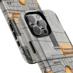 Cinque Terre Train Station iPhone Case | Black & White Sketch with Warm Yellow Accents