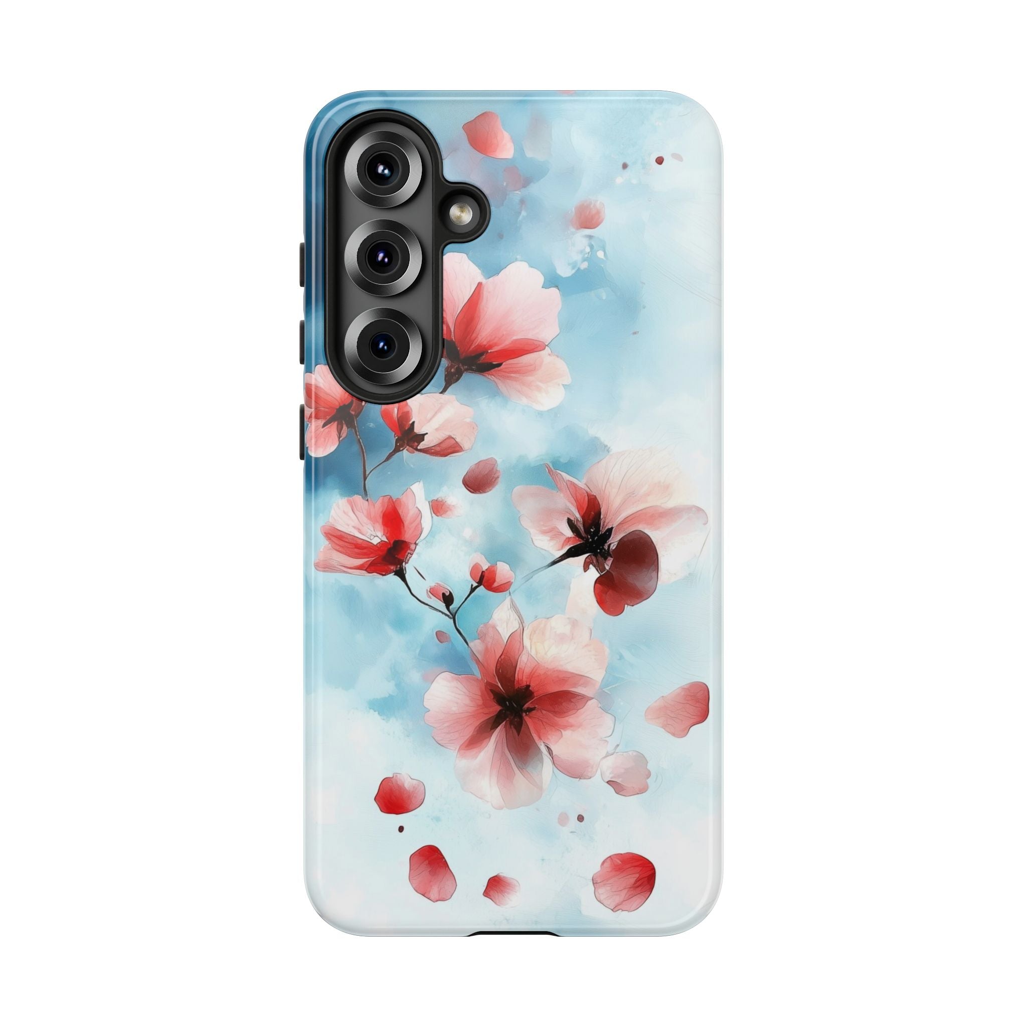 Floral Cherry Blossom Samsung Galaxy Case | Pastel Pink Blue