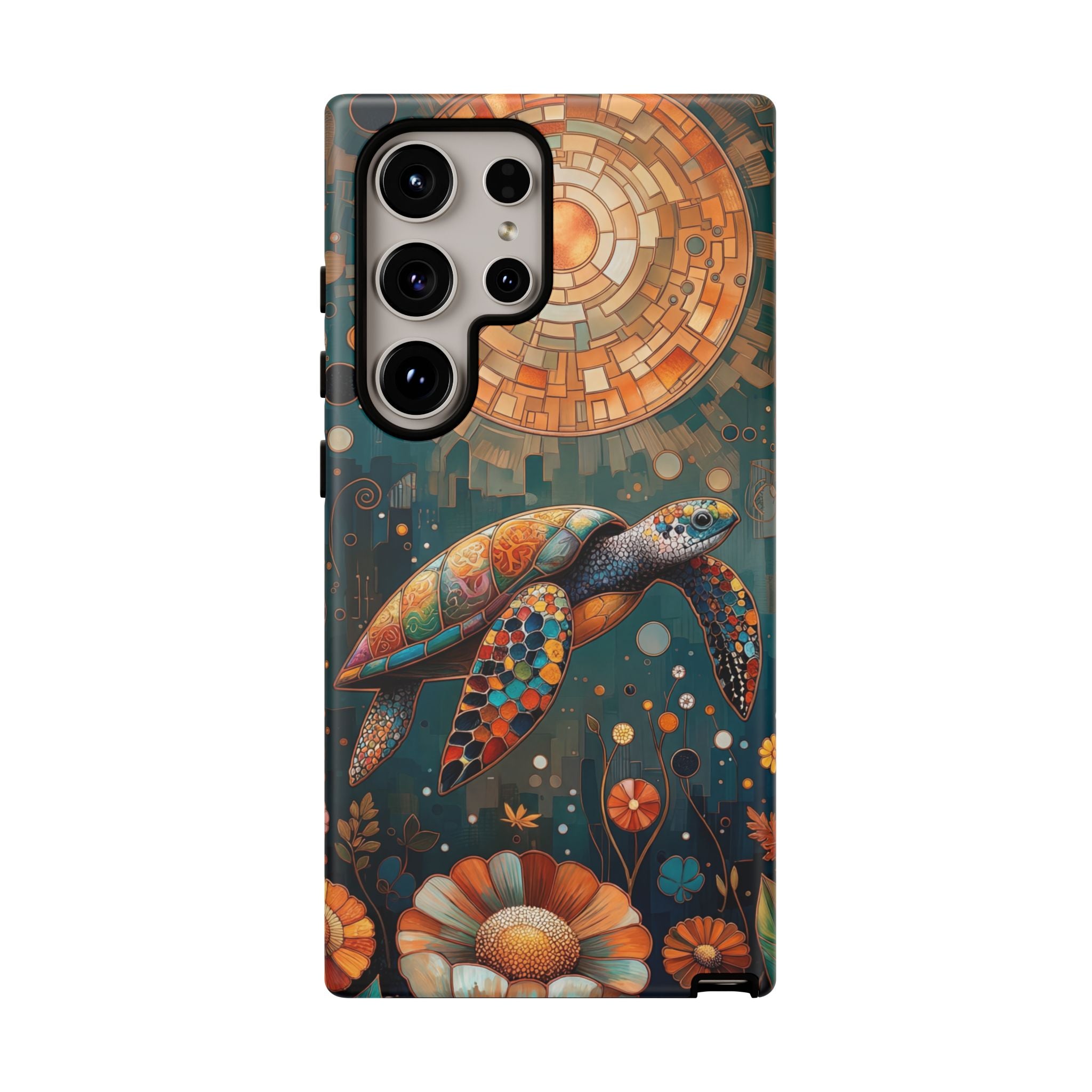Colourful Mosaic Sea Turtle Samsung Galaxy Case