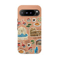 Rome Italy Travel Tough Google Pixel Phone Case | Terracotta Scrapbook Sticker Cover