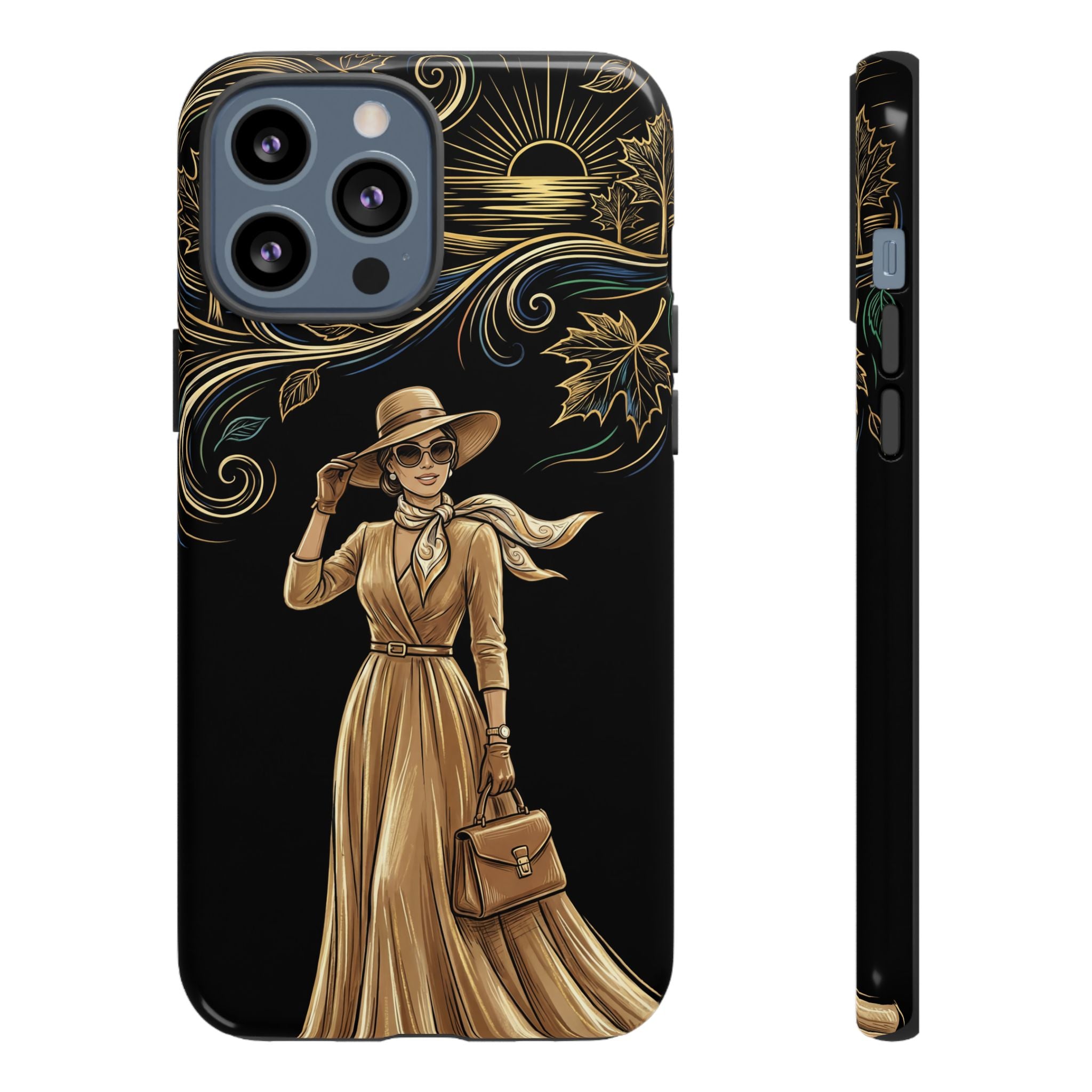 Vintage Autumn Lady iPhone Case