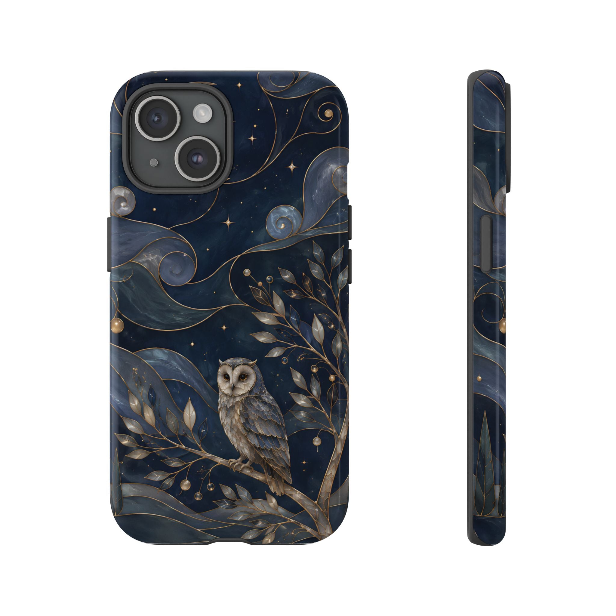Barn Owl iPhone Case | Midnight Forest Art Cover