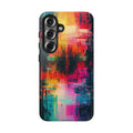 Abstract Neon Glitch Art Tough Samsung Galaxy Case
