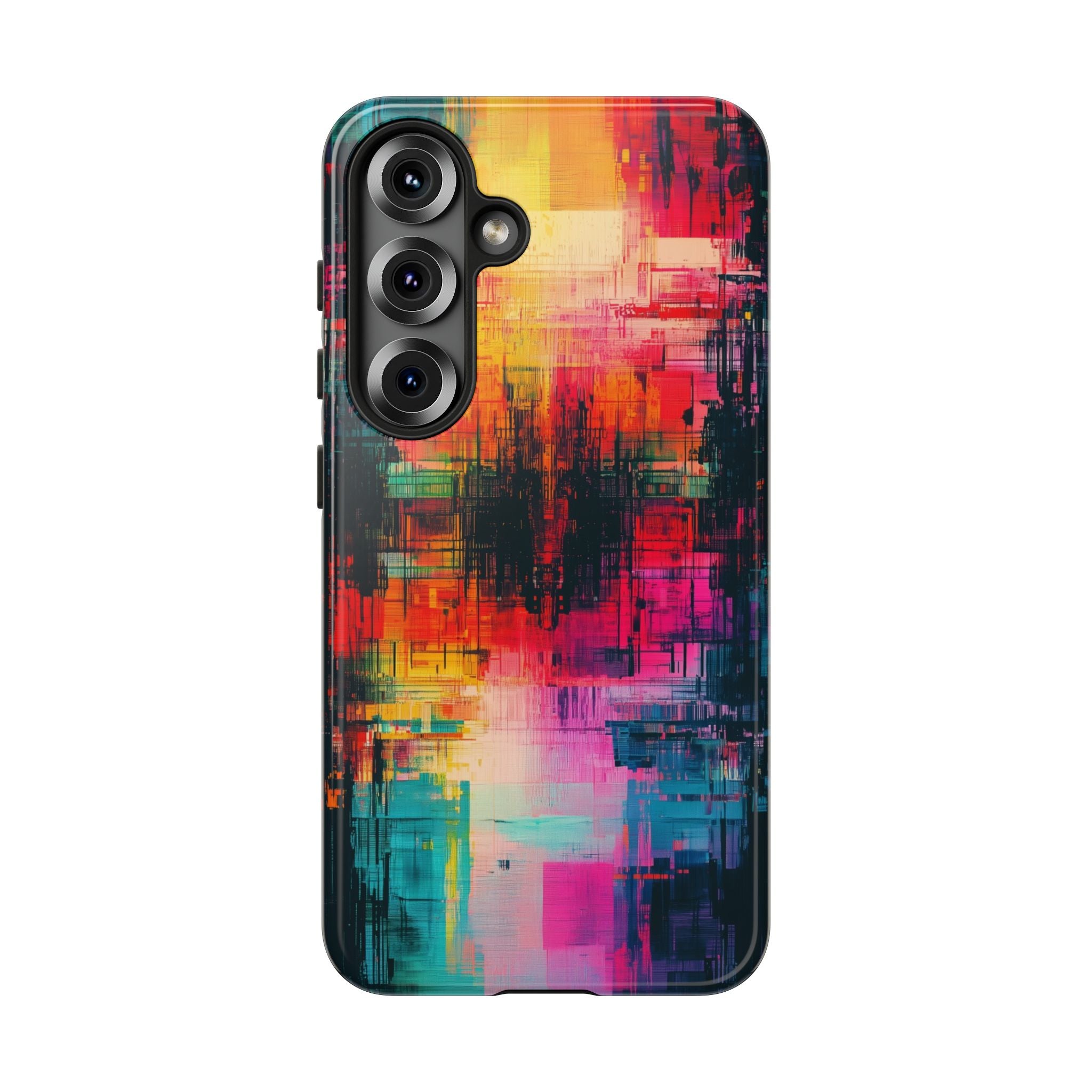 Abstract Neon Glitch Art Tough Samsung Galaxy Case