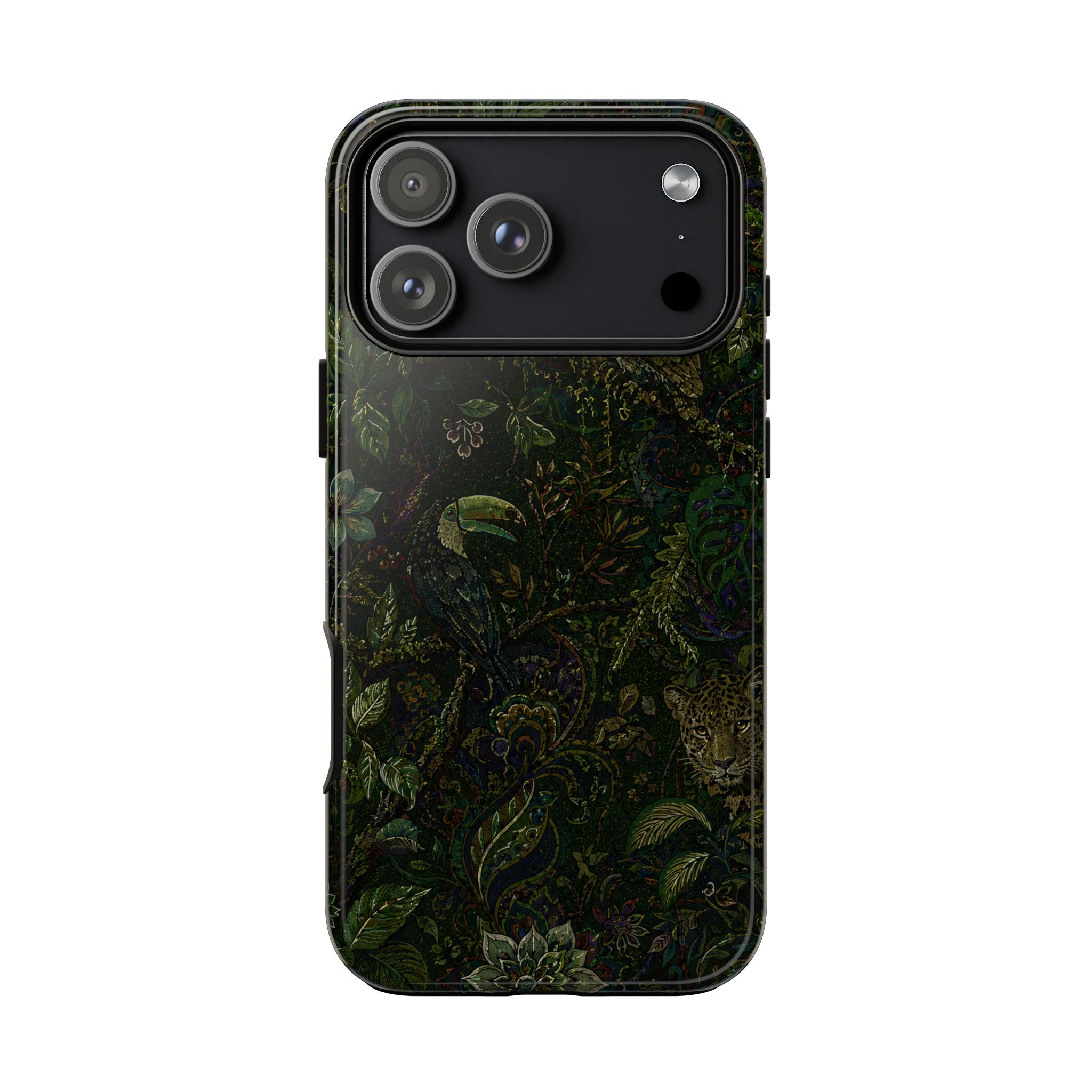 Dark Botanical Tough iPhone Case | Moody Forest Owl Cover