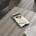 Graziosa custodia per Google Pixel con ragazza estiva | Custodia protettiva con illustrazione costiera stravagante