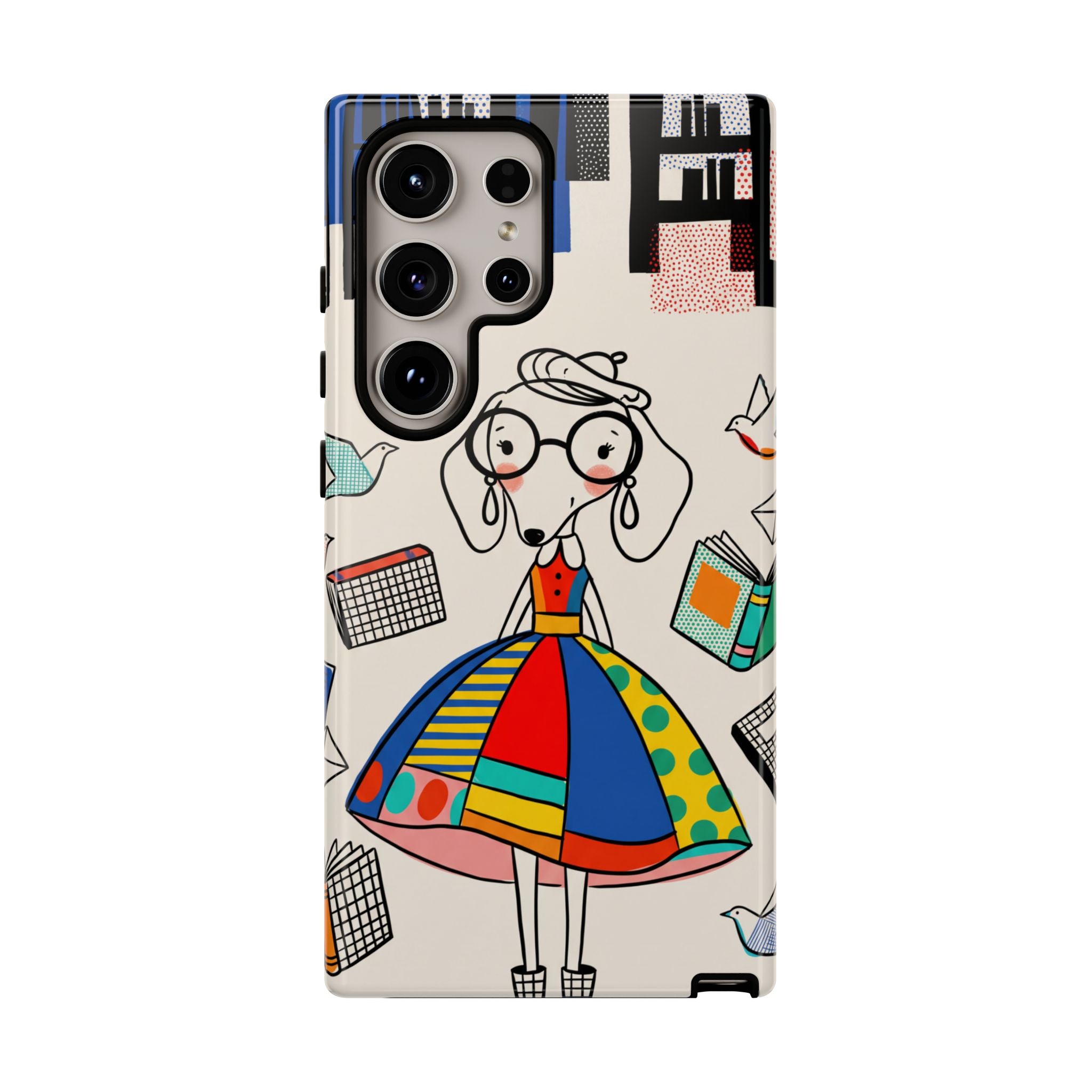 Cute Dachshund Dog Illustration Samsung Galaxy Phone Case