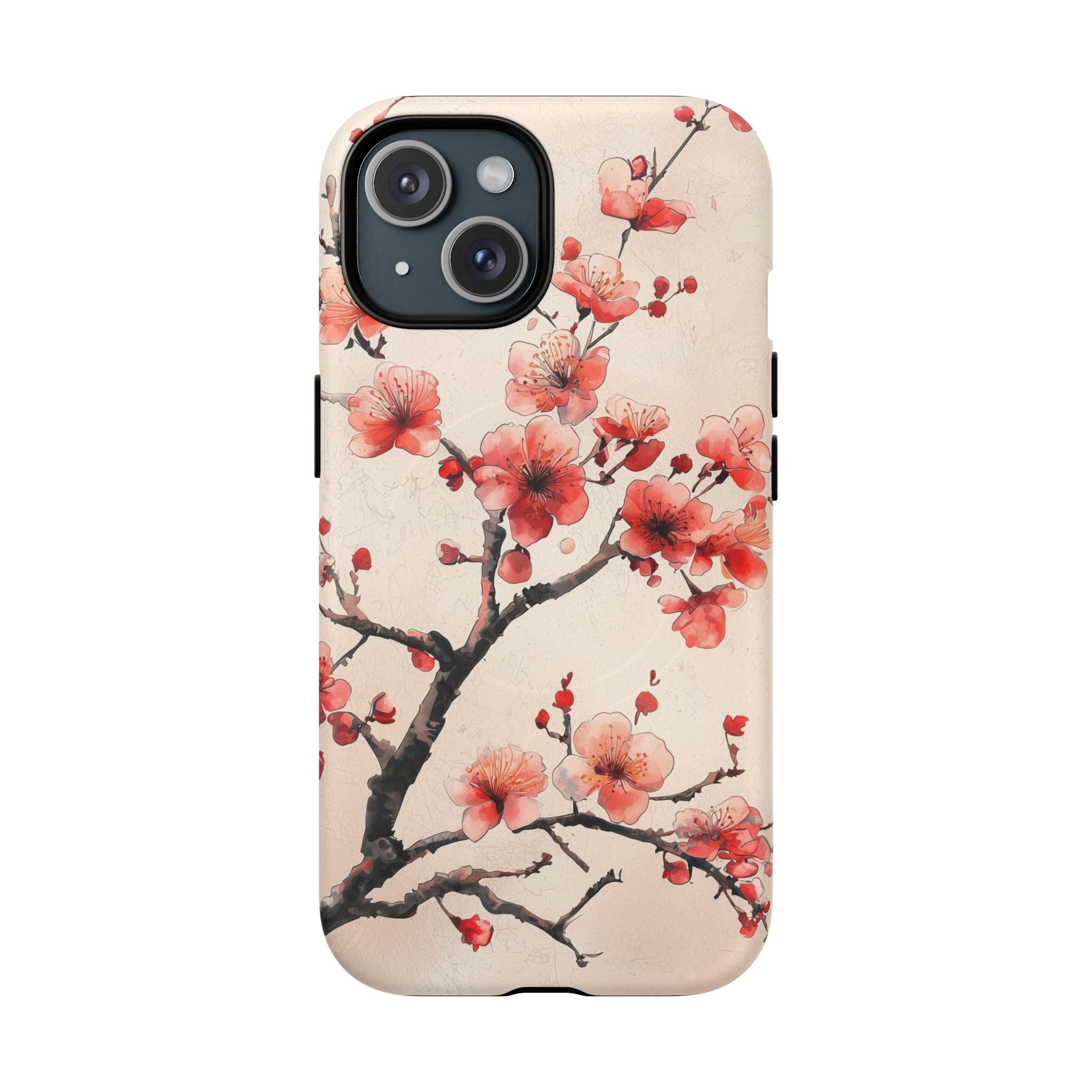 Cherry Blossom MagSafe iPhone Case | Floral Pink Blossom Branch Design