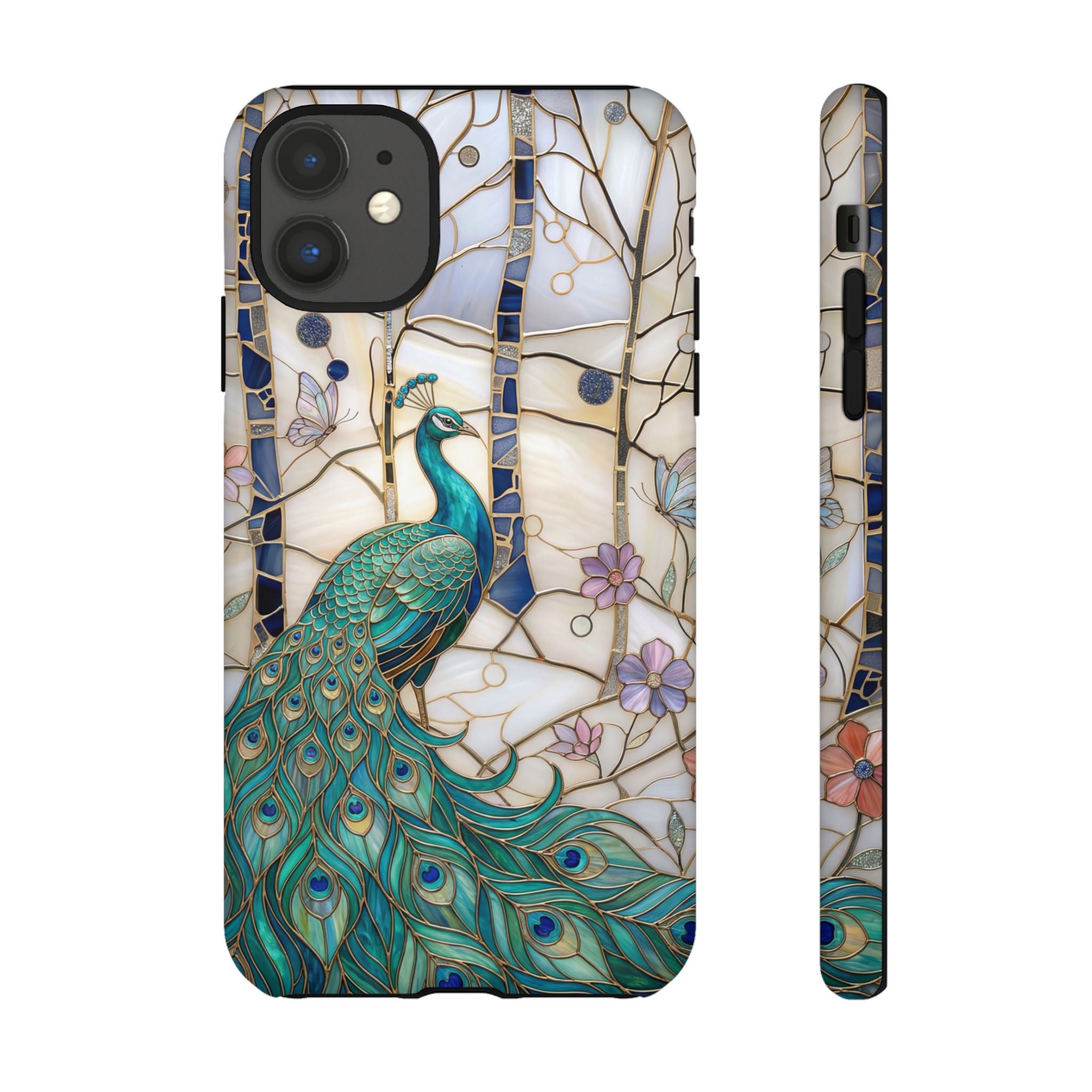 Peacock Stained Glass iPhone Case