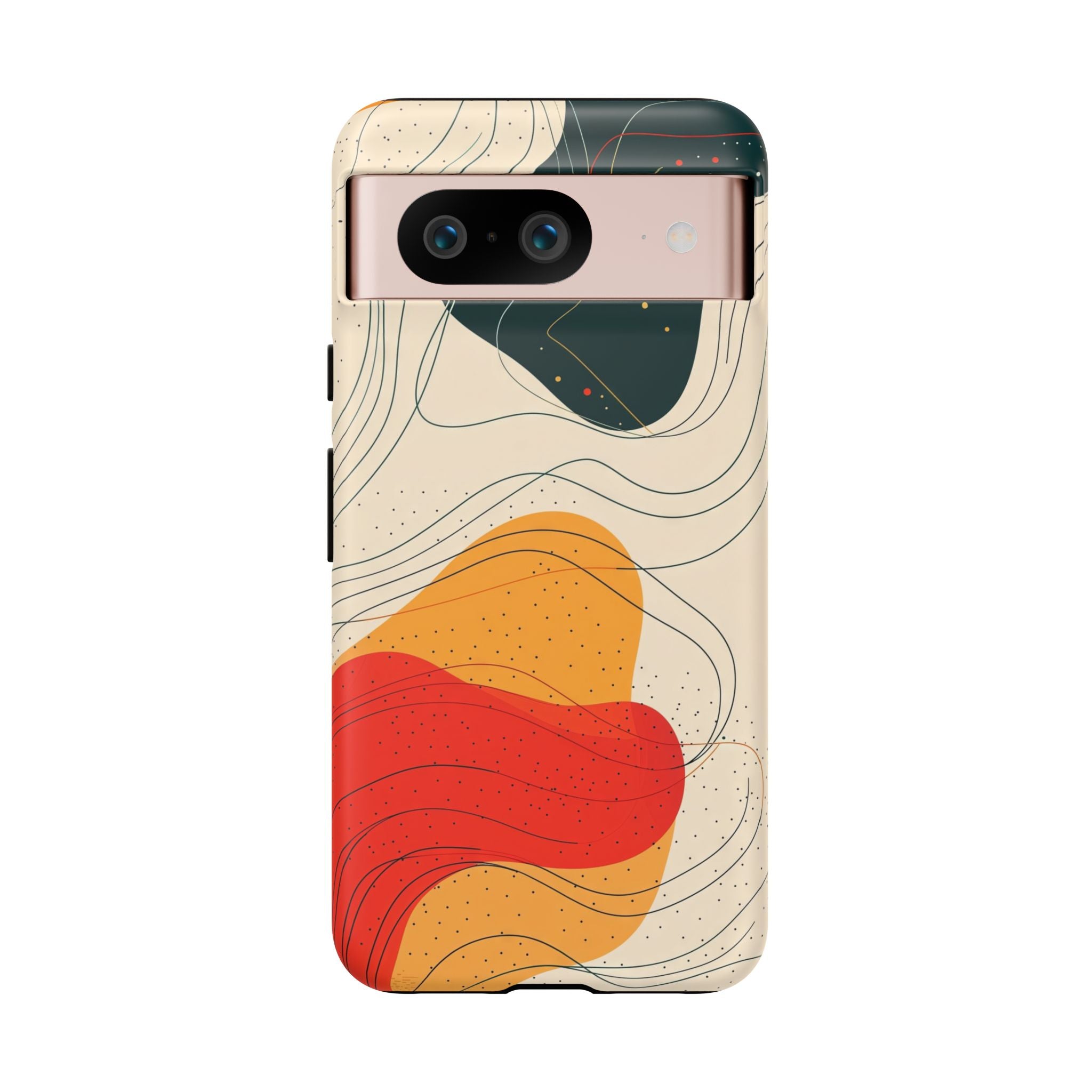 Abstract Retro Waves Google Pixel Case | Colourful Modern Art
