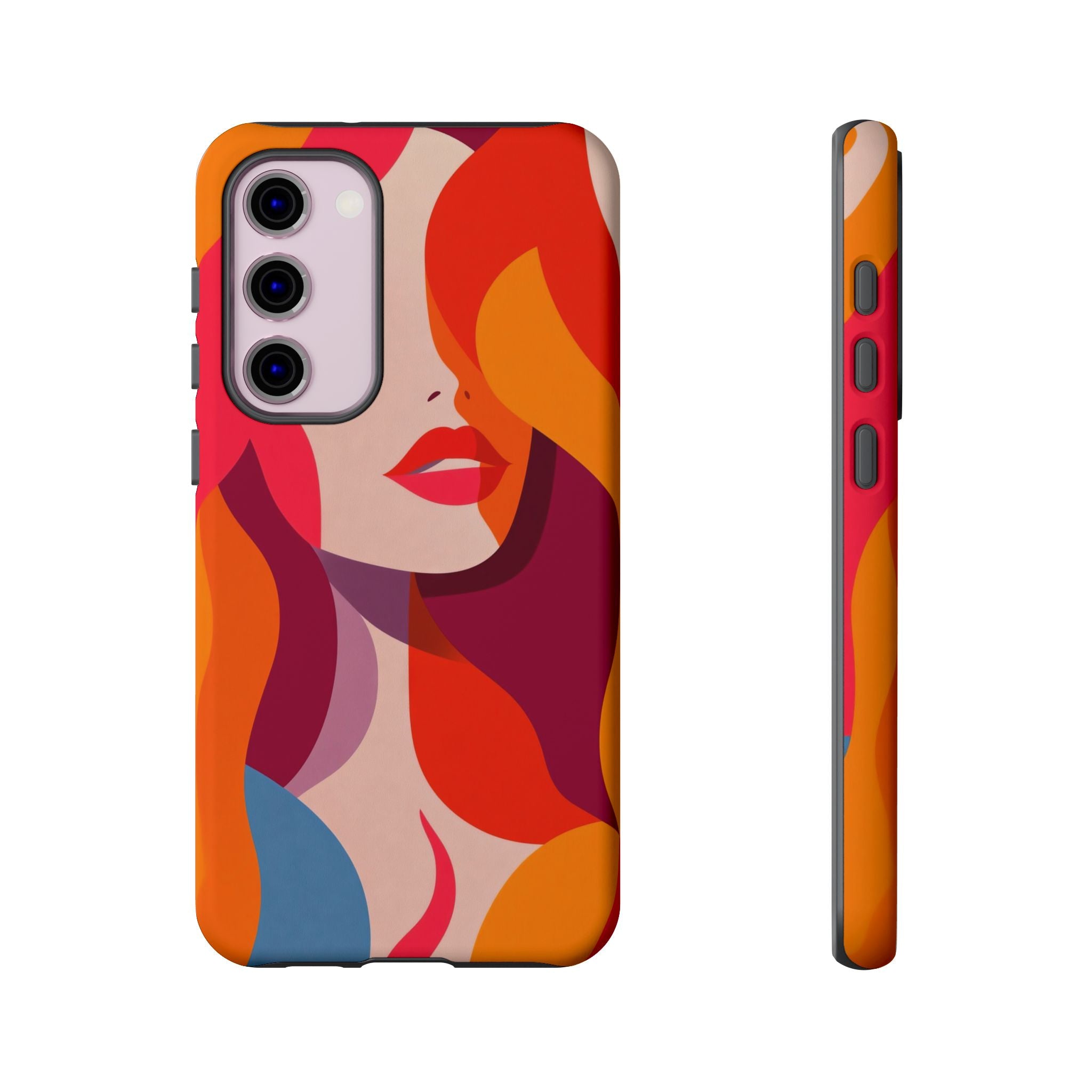 Retro Pop Art Woman Samsung Galaxy Case | Bold Colourful Abstract Portrait