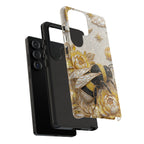 Golden Bee Samsung Galaxy Phone Case | Floral Moon Phone Protector