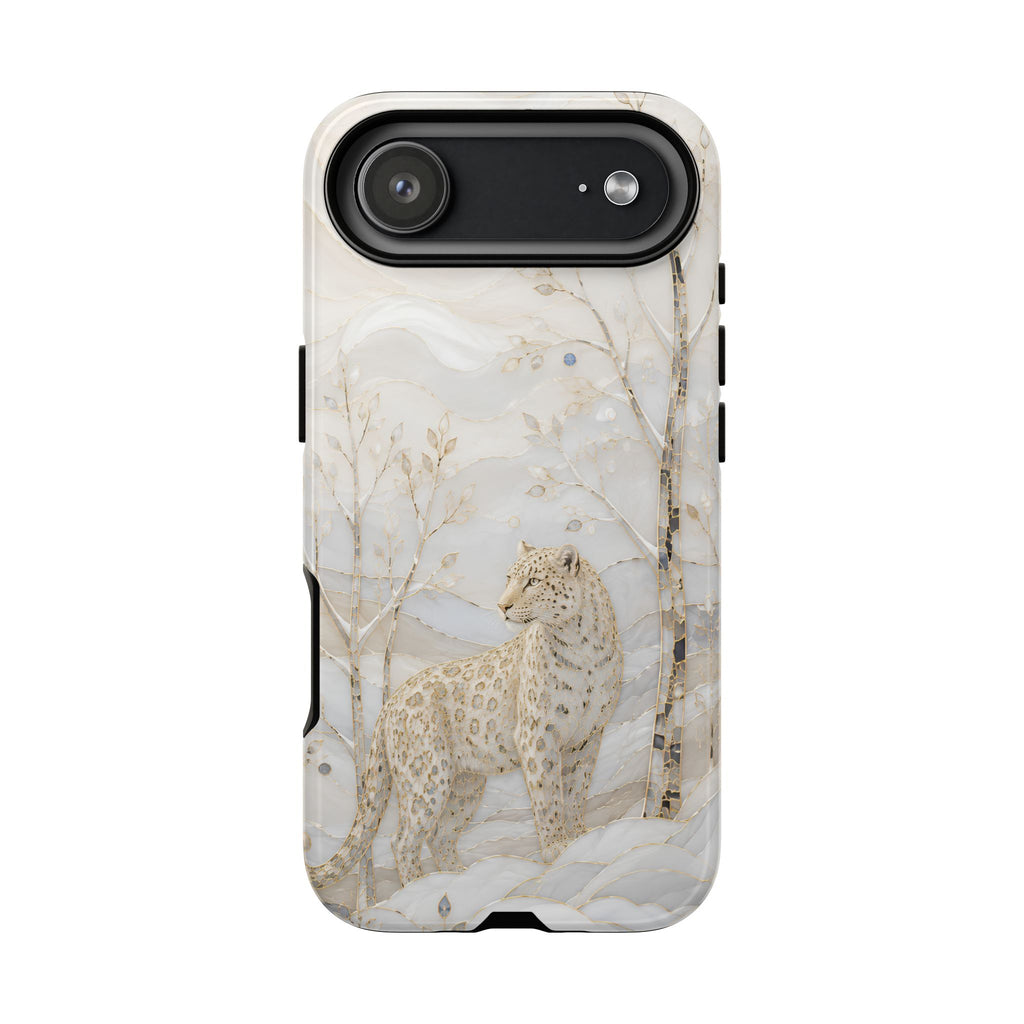 Snow Leopard iPhone Case | Winter Forest Phone Case