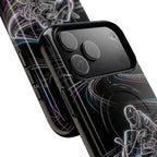 Neon Night Rider MagSafe iPhone Case | Motorcycle Racing Protective Cover