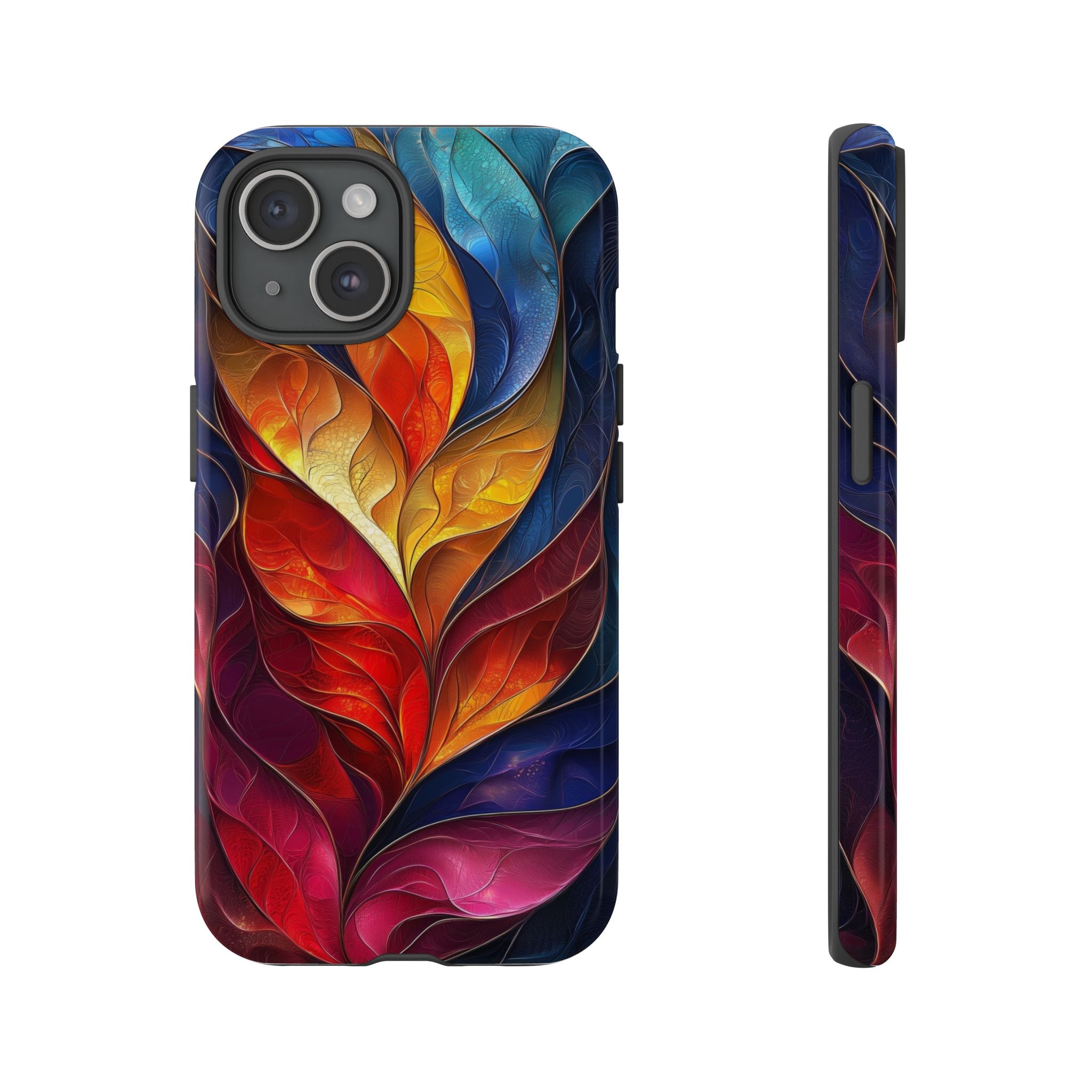 Abstract Colourful Leaf iPhone Case