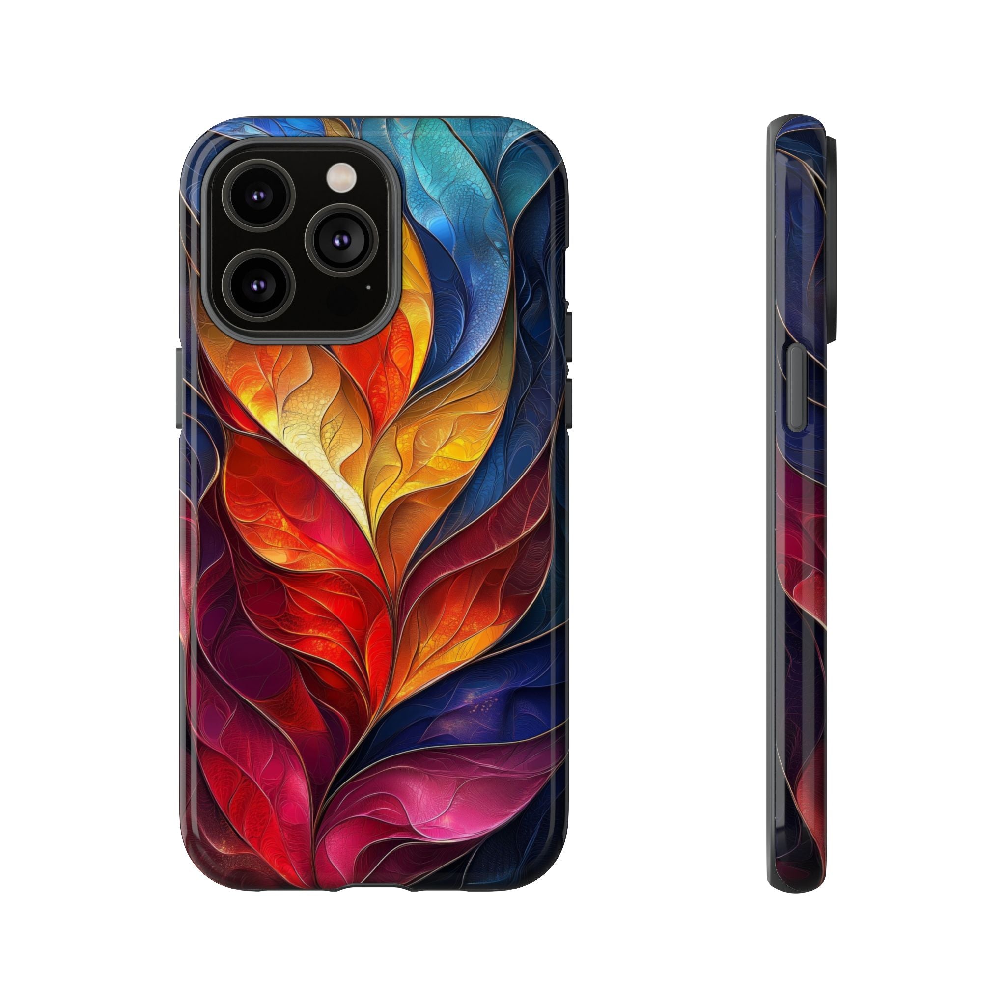 Abstract Colourful Leaf iPhone Case